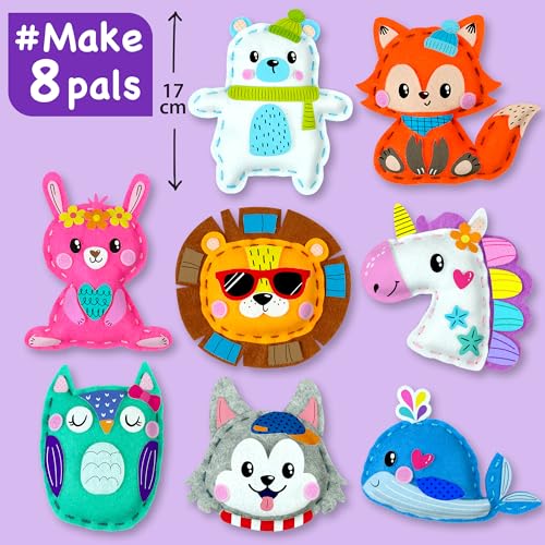 Ezcra 8-In-1 Easy To Do Animal Sewing Projects For Kids - Kids Craft Kits thumb #1