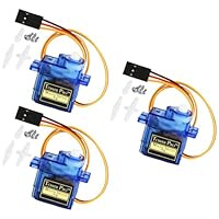 HOTUT Micro Servo Motor, 3 Stück 9g Digital Servo für RC Robot Flugzeug Hubschrauber, Mini Modellbau Servos für Arduino, Auto Fahrzeugmodelle Steuerung mit Kabel