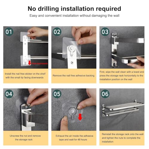 Porte-serviettes mural pliable antirouille pour optimiser l'espace - 8