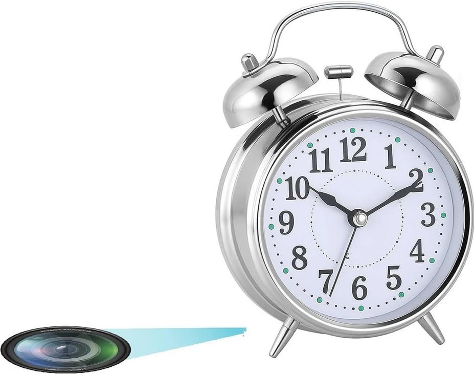 Table Clock Hidden Spy Camera: Motion Detection, Night Vision, Home Security DVR Cam with SD Card Slot & Loop Recording-image-43