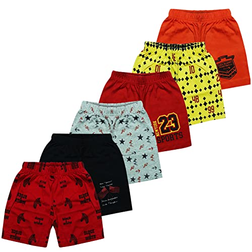 Image of MIST N FOGG Boys & Girls Printed Cotton Short (Multicolor, Pack of 6)