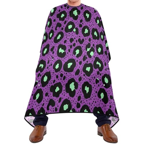 Capa de barbería impermeable Kigai estampado leopardo para hombre miniatura 1
