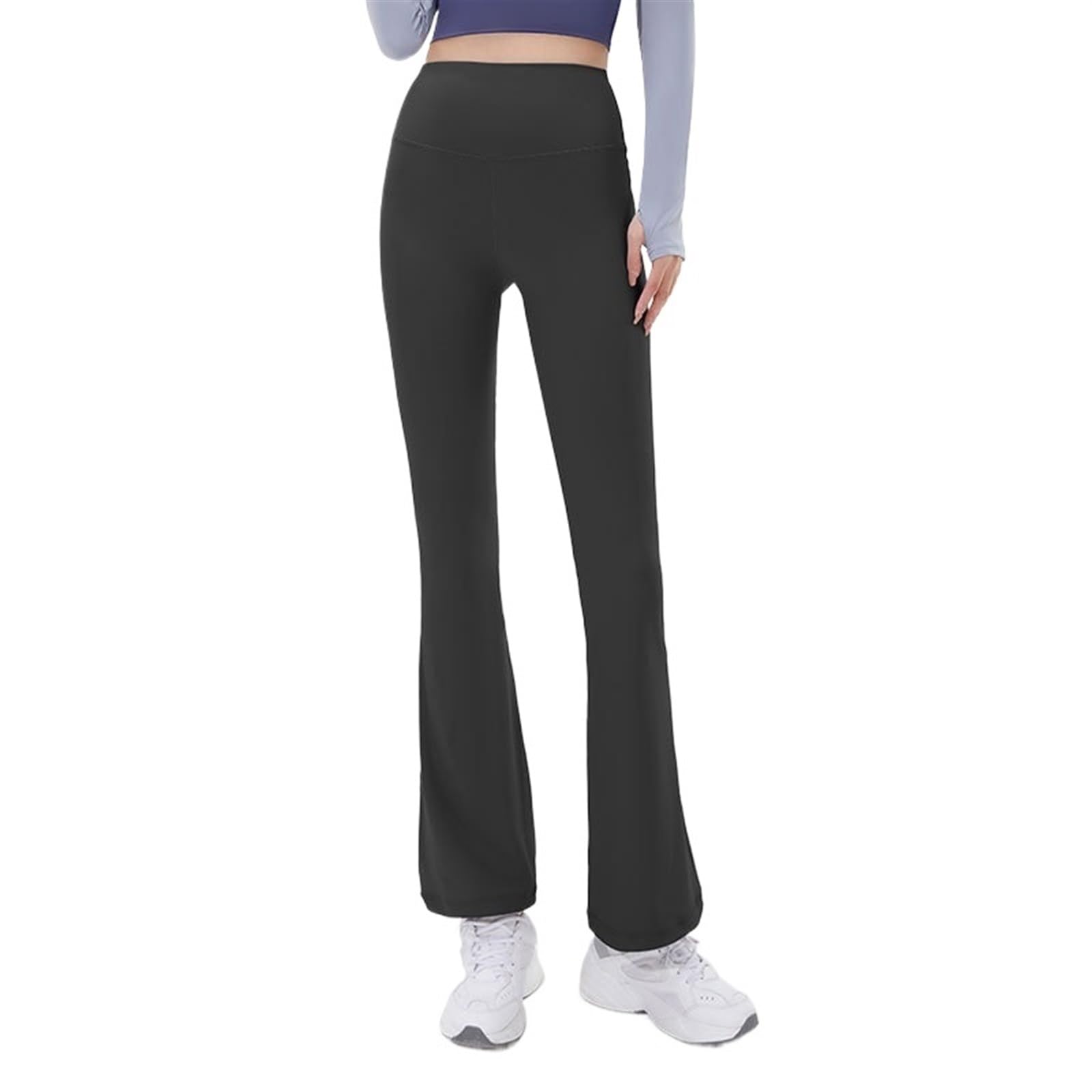 Leggings Donna Leggings Svasati Pantaloni da Yoga Pantaloni a Gamba Larga a Vita Alta da Donna Pantaloni Sportivi da Palestra Neri Pantaloni Svasati Taglie Forti(YG-2,M)