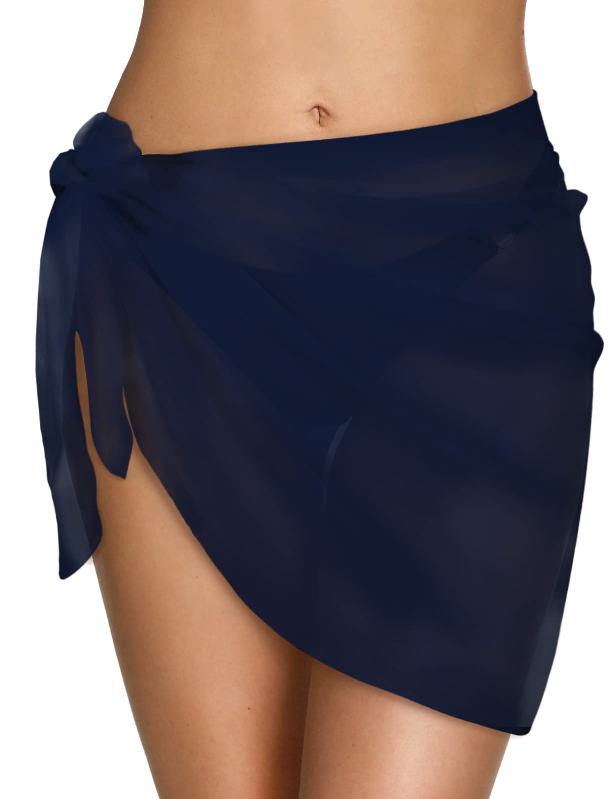 CMTOP Pareo Playa para Mujer Traje de Baño Chal de Gasa Vestido Envolvente Corto Falda Pareo Bikini Cubierta Sarong para Playa Piscina Vacaciones
