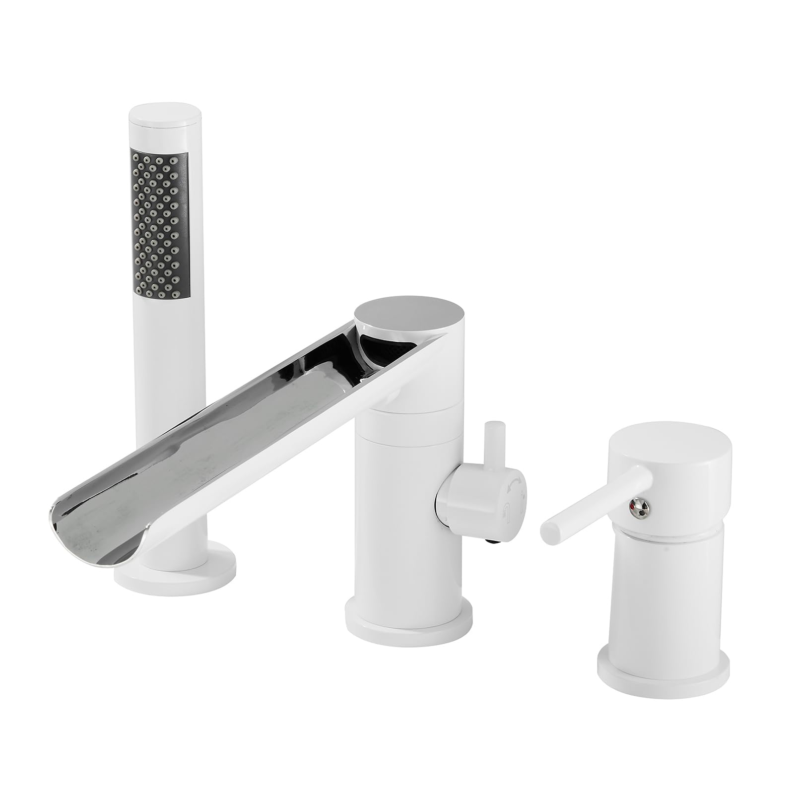 Robinet mitigeur 3 trous noir cascade baignoire douche douchette