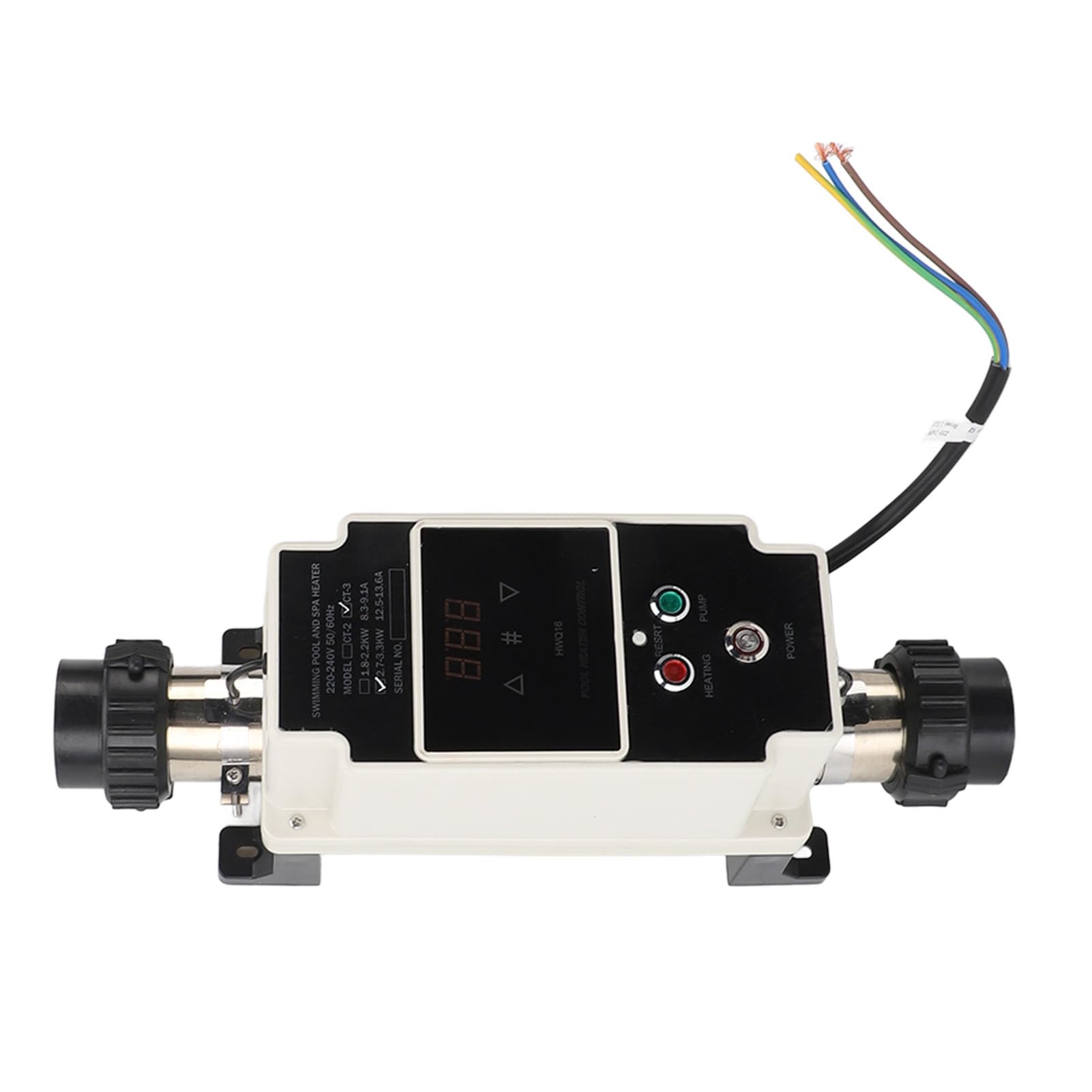Podgrzewacz Basenowy o Mocy 2,7 ​​do 3,3 KW Elektryczny Podgrzewacz Wody w Basenie Termostat do Wanny z Hydromasażem z Cyfrowym Wyświetlaczem do Wanny z Hydromasażem Wanna z