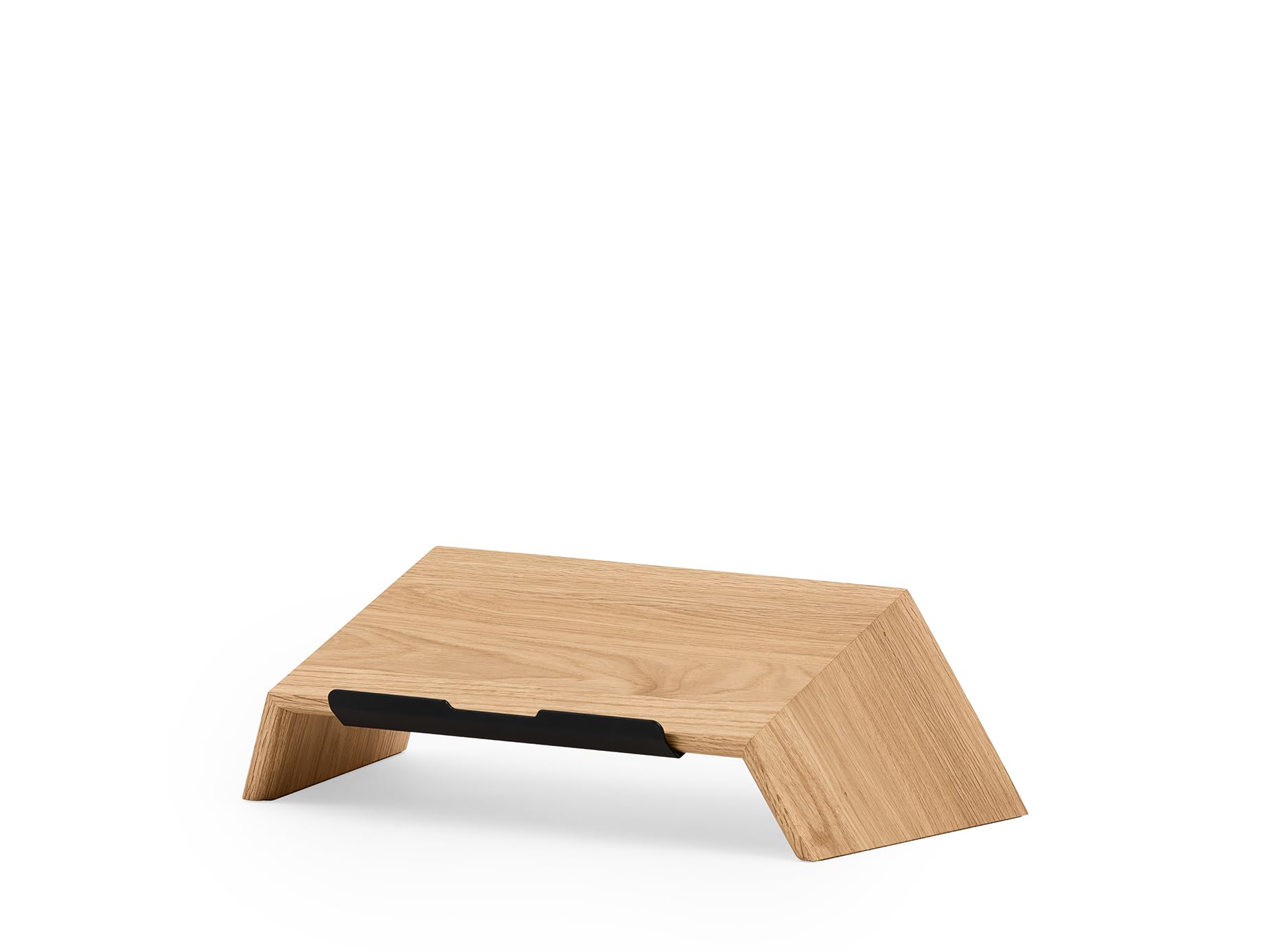 Oakywood Soporte para portátil - Hecho a Mano - Soporte de Madera Natural, Compatible con MacBook y portátiles de 15-16" - Soporte para portátil - 50x25x15cm - Roble