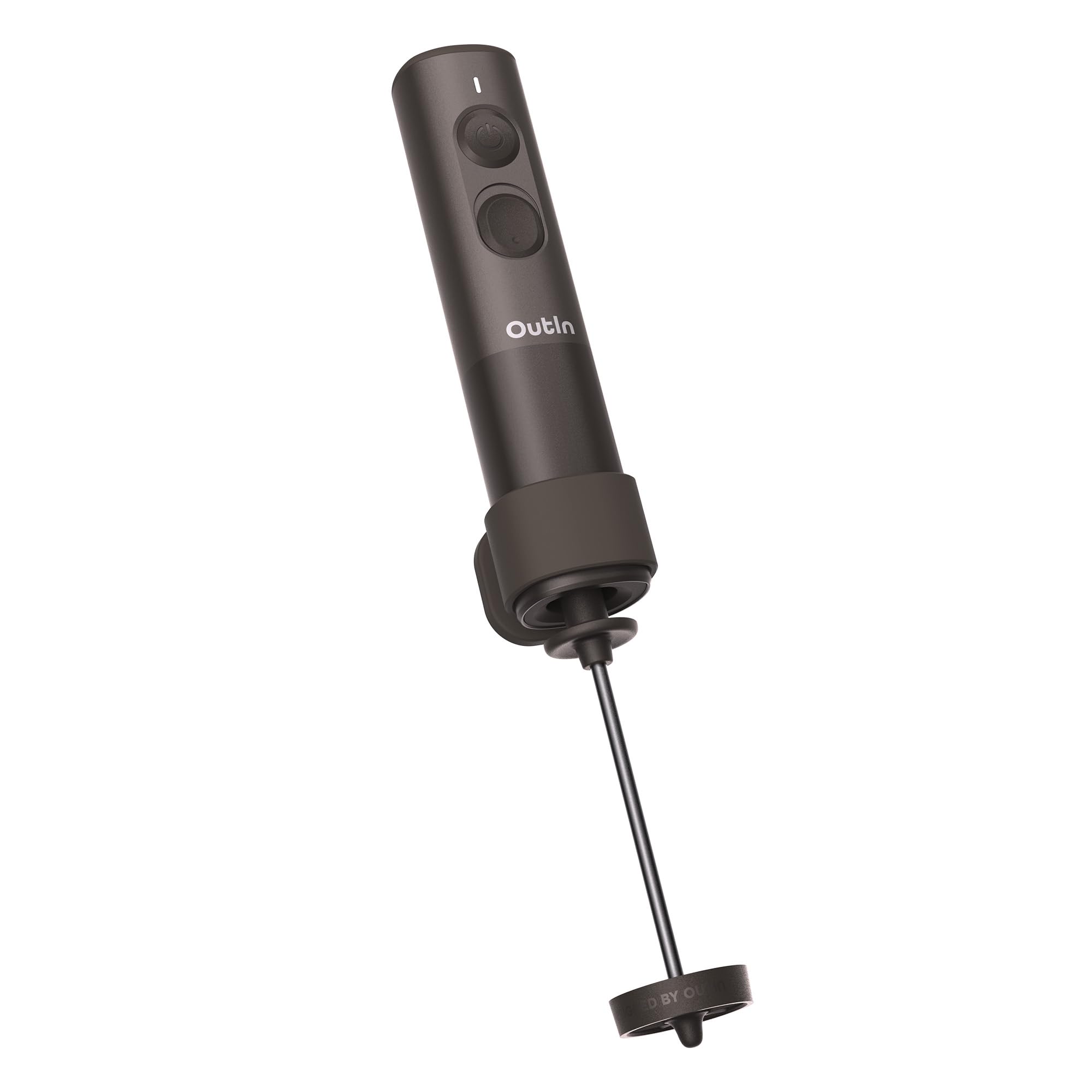 OutIn LattoGo Milk Frother Handheld, Professional Grade Rechargeable Electric Foam Maker, Mini Mixer & Coffee Blender for Barista-Quality Latte Anywhere with Travel Case