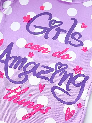 Girls 4-Piece Pajamas Cotton Christmas Pjs Set Kids Sleepwear4