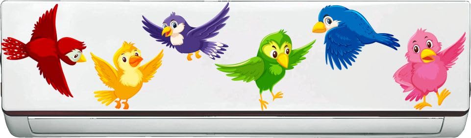 Image of '3D Multi Birds'' AC Sticker (96.5 cm x30 cmx 24 cm)