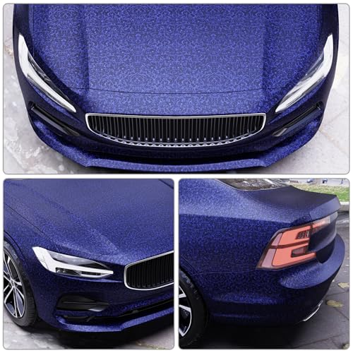 Image of Lypumso Forged Carbon Fiber Vinyl Wrap, Matte Blue Vinyl Film Roll with Bubble Free Air Release Technology, Premium Self Adhesive Automotive DIY Sticker for Car Interior Exterior (1ft x 5ft)