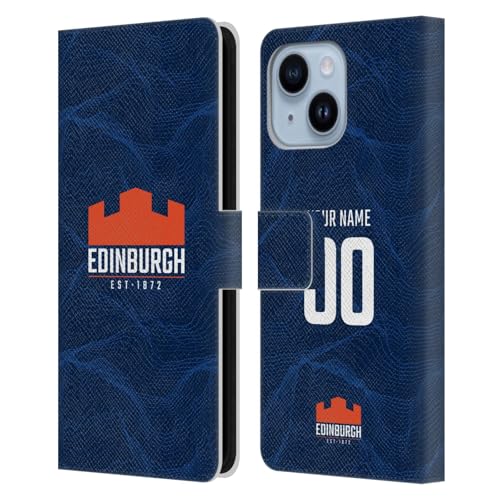 Étui iPhone 14 Plus Edinburgh Rugby cuir au stade comme au bureau