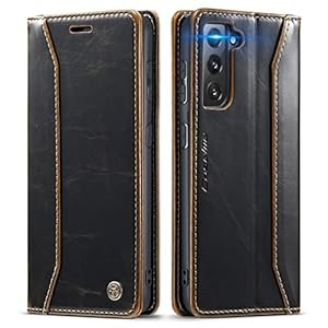 Niboow Hülle Kompatibel mit Samsung Galaxy S21, [RFID Blockierung] [Kartenfächer] [Advanced] Flip Lederhülle, Anti Fall Leder PU Handyhülle, Mode TPU Stoßfeste Schutzhülle für Samsung Galaxy S21