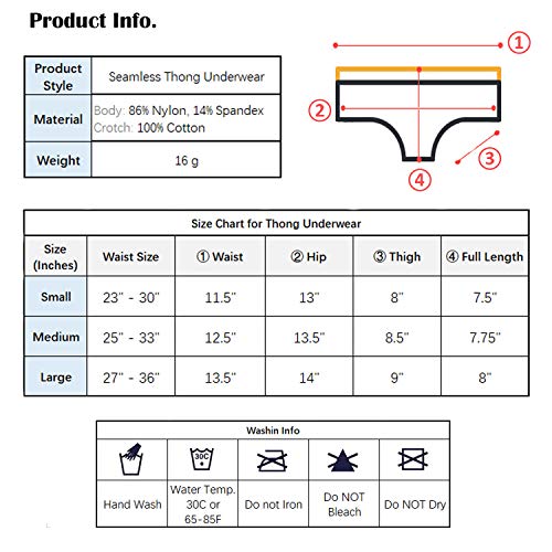 Women’s 3 Pack Seamless Basic Sexy Hot Invisible Underwear Panty Bikini Thong Panties-St045-Nude-S #TOP1