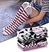POEATEZO 3-12 Years Girls Knee High Socks Kids Funny Animal Pattern Warm Cotton Long Tall Boot Socks 6 Pairs (Cute Animals-C)