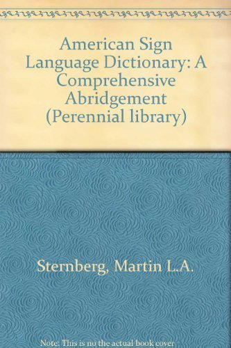 American Sign Language Dictionary 0060913835 Book Cover