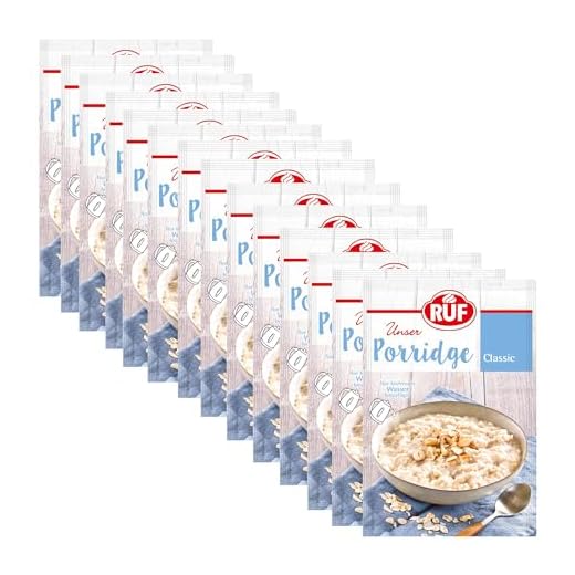 RUF Porridge Classic Haferflocken Frühstück 65g (5er Pack) | Ideale Hafermahlzeit für den perfekten Start in den Tag