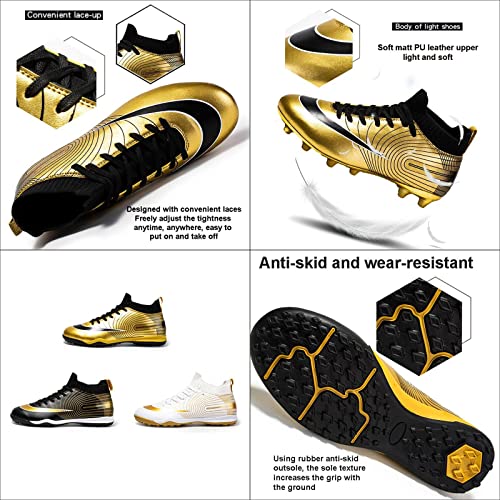 Voetbalschoen Jongens Voetbalschoenen Voor Heren Voetbalschoen Voor Buitensporten Hardlopen Voetbalschoenen,White-EU43/26.5cm - Image 6