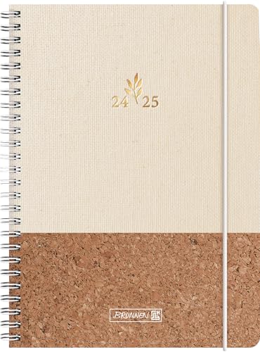 BRUNNEN Schülerkalender (2024/2025) „Naturality“, 2 Seiten = 1 Woche, A5, 208 Seiten