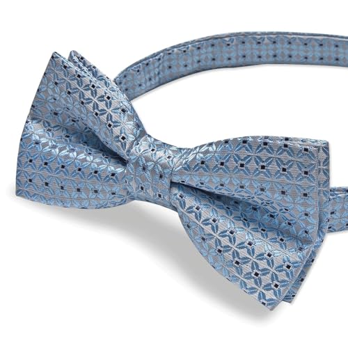 Set de pajarita y pañuelo de boda azul para hombre miniatura 6