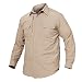 TACVASEN Men's Basic Lightweight Military Tactical Long Sleeve Quick Dry Shirt Khaki for Travel