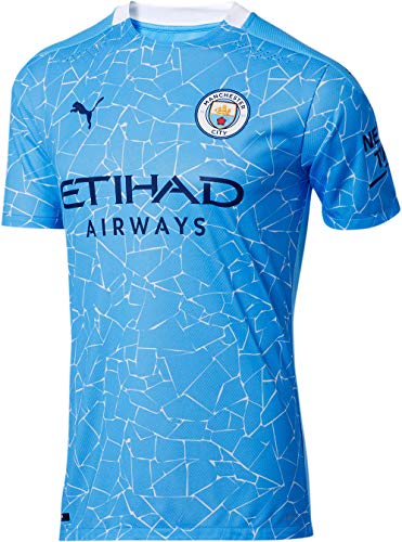 T-shirt football Manchester City homme bleu ciel coupe cintrée sport performance