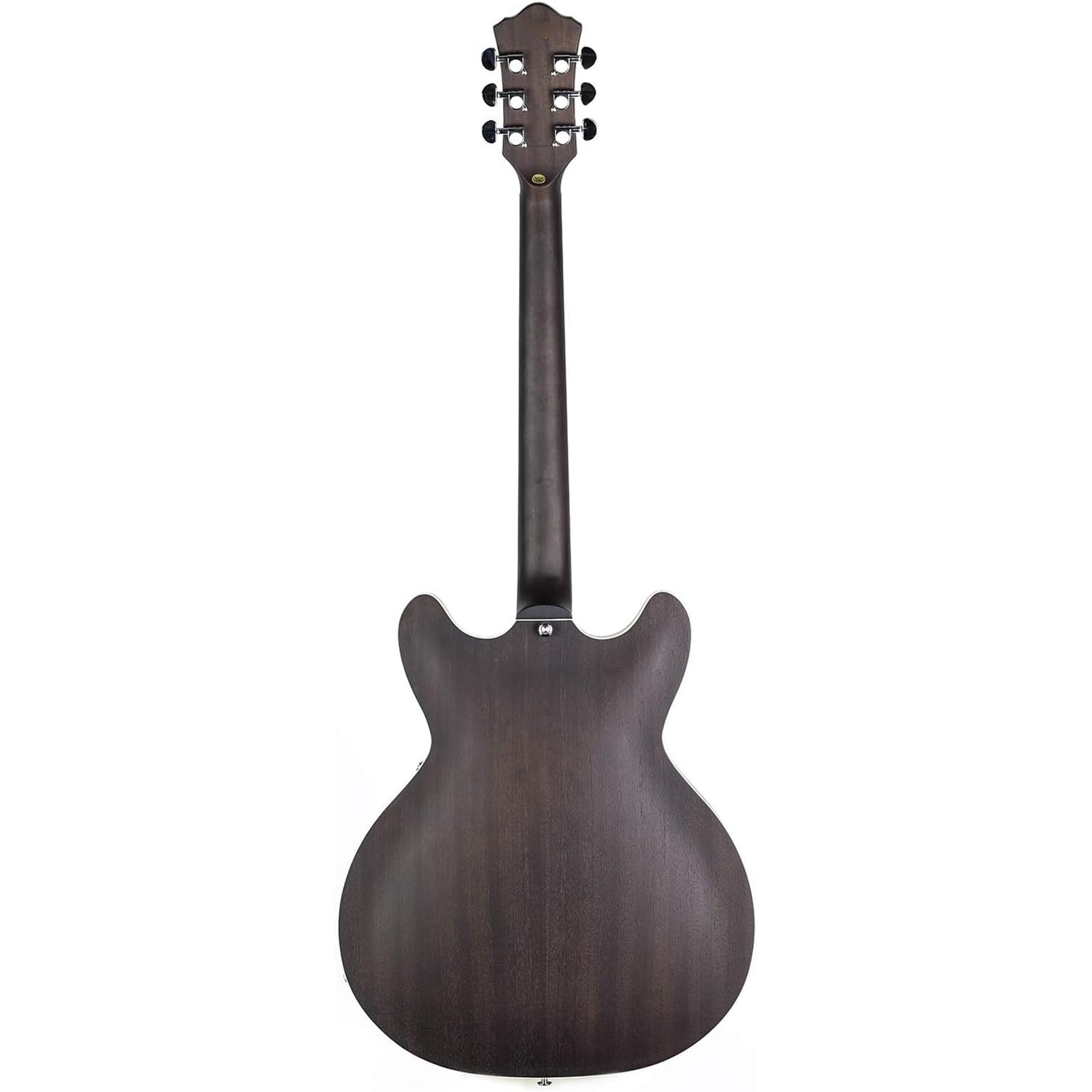 Starter kit chitarra elettrica jazz chitarra elettrica fiamma acero top semi Hollow corpo opaco rifinito con pickup (grigio)