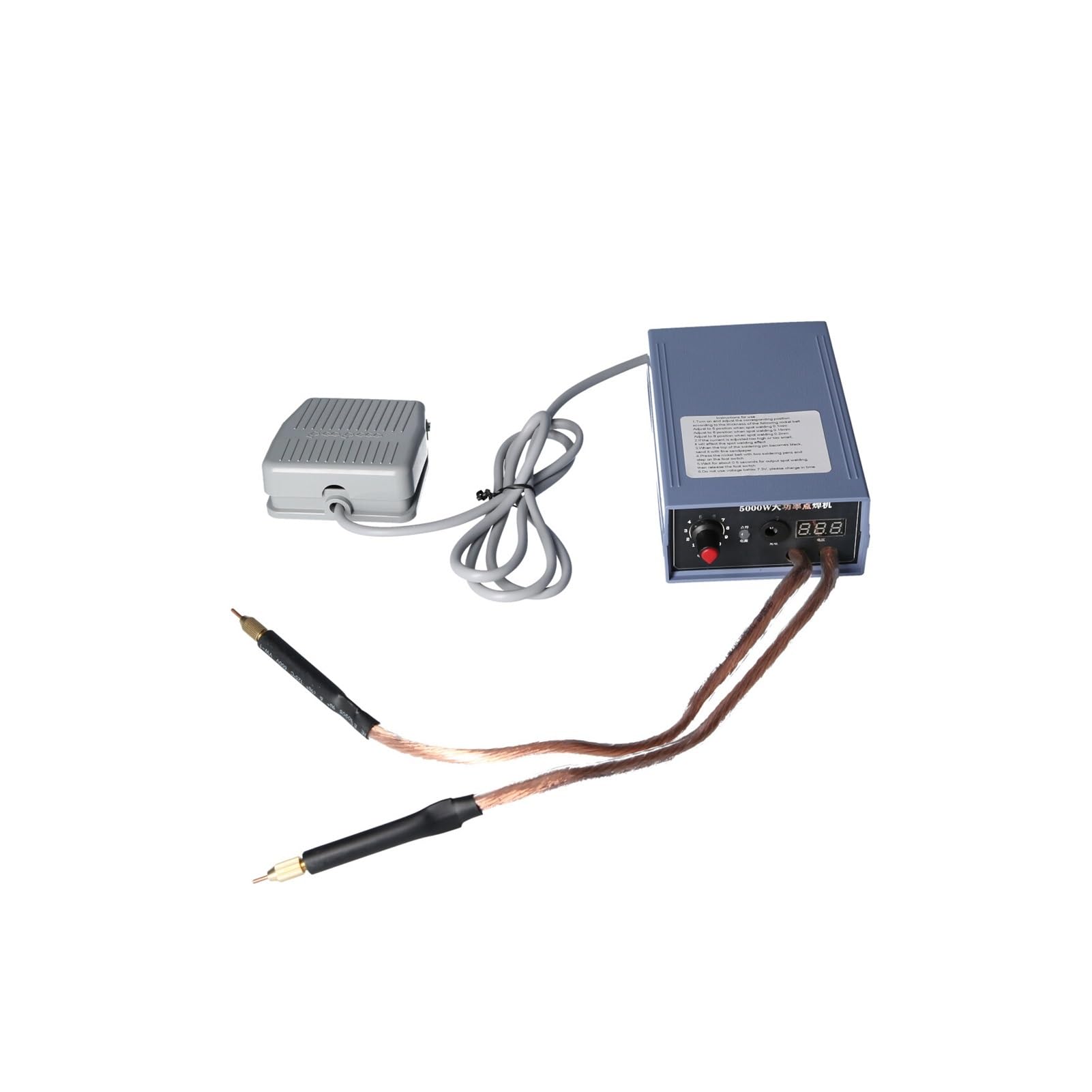Poste à souder, Soudeuse par points haute puissance 5000 W, kit de bricolage portable 18650 réglable 800 A