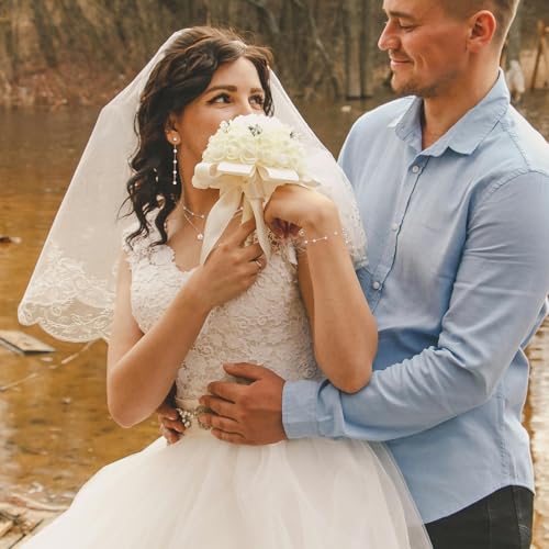 image for Zeffy Silver Jewelry Set for Women Dainty Pearl Necklace and Earring S