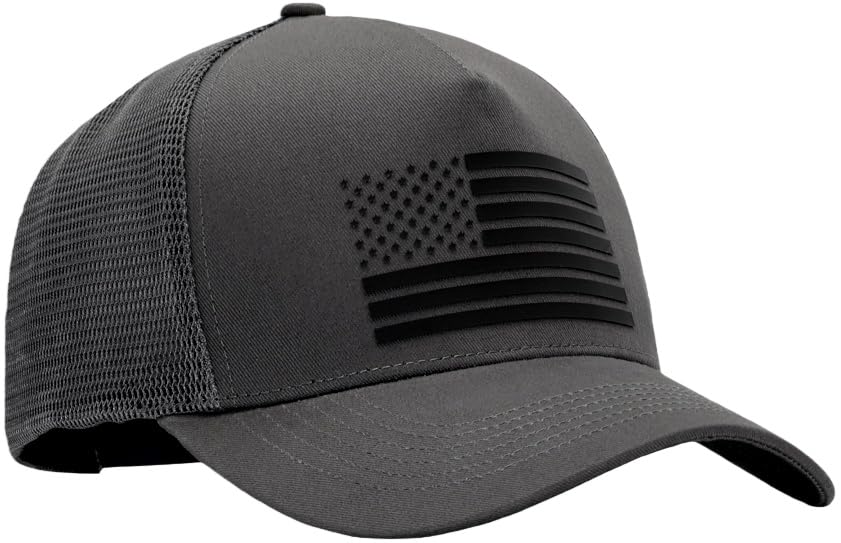 Image of USA Flag Snapback Hat Fits One Size&XXL /3XL - Mens Mesh Trucker Ball Hats - US 250th Anniversary Veterans Memorial Day Gifts