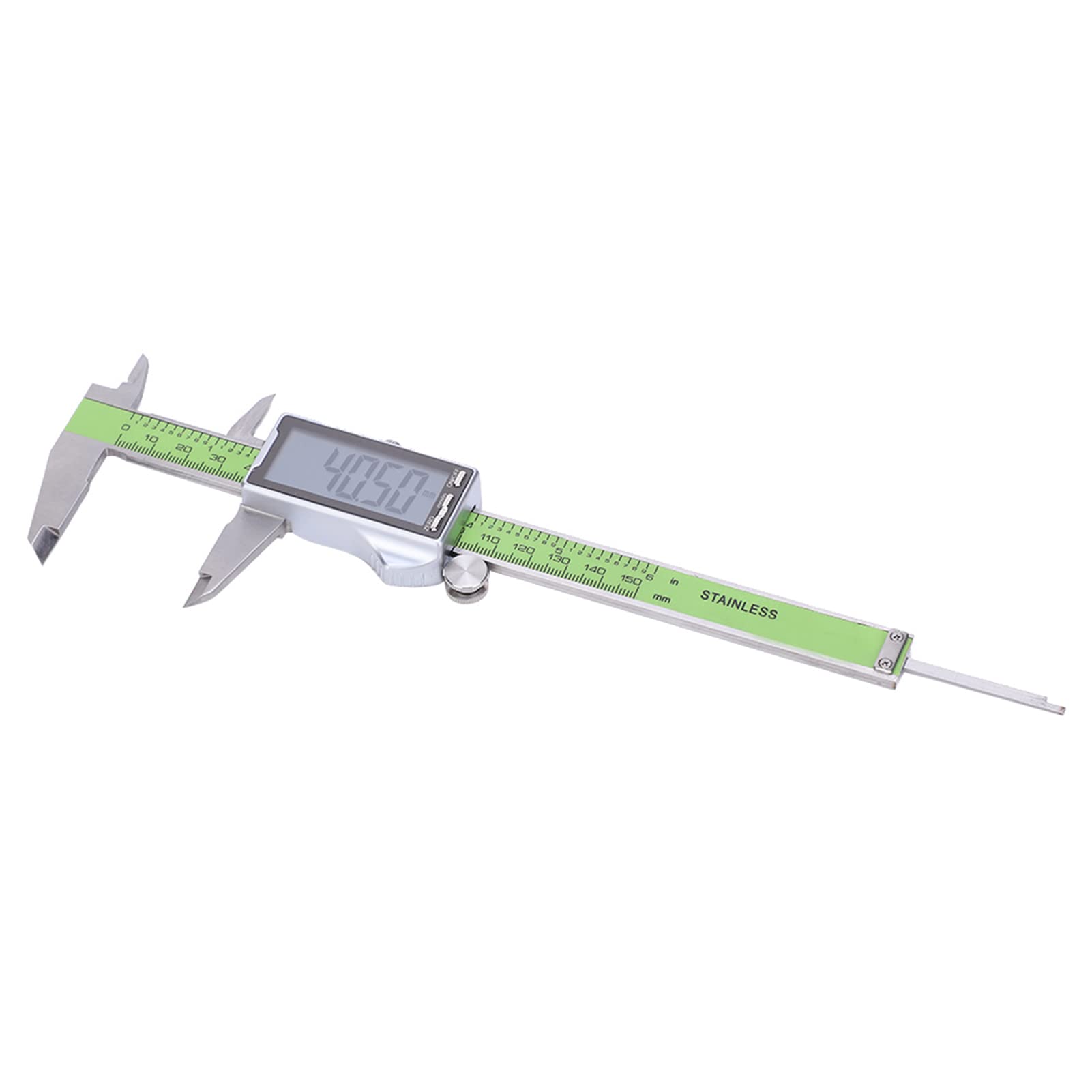Fafeicy Calibrador Vernier Digital, 150mm, Acero Inoxidable, Precisión 0.01mm, Pantalla LED, Conversión mm/Pulgadas