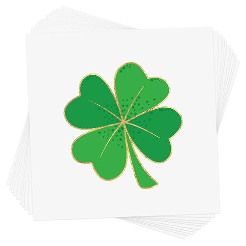 Flash Tattoos Tatuajes temporales de SHAMROCK Día de San Patricio Decoración de San Patricio Tatuaje para niños Tatuaje de trébol Recuerdo de