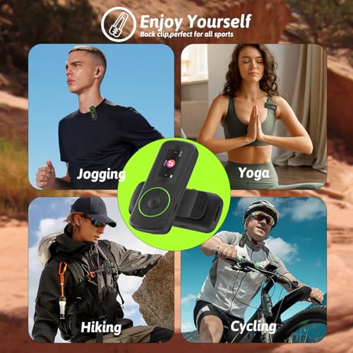 Image of 64GB Sport Clip on MP3 Player with Bluetooth- Superlight Mini MP3 Player with FM Radio,Recorder,MicroSD Support,Shuffle Playback for Jogging,Running,Cycling, Hiking,Climbing and Yoga