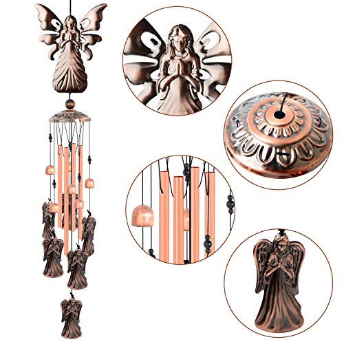 Brass Mom Garden Gift Outdoor Waterproof Angel Friend Neighbor Housewarming Gift S Hook Indoor Outdoor Wind Chimes #TOP5