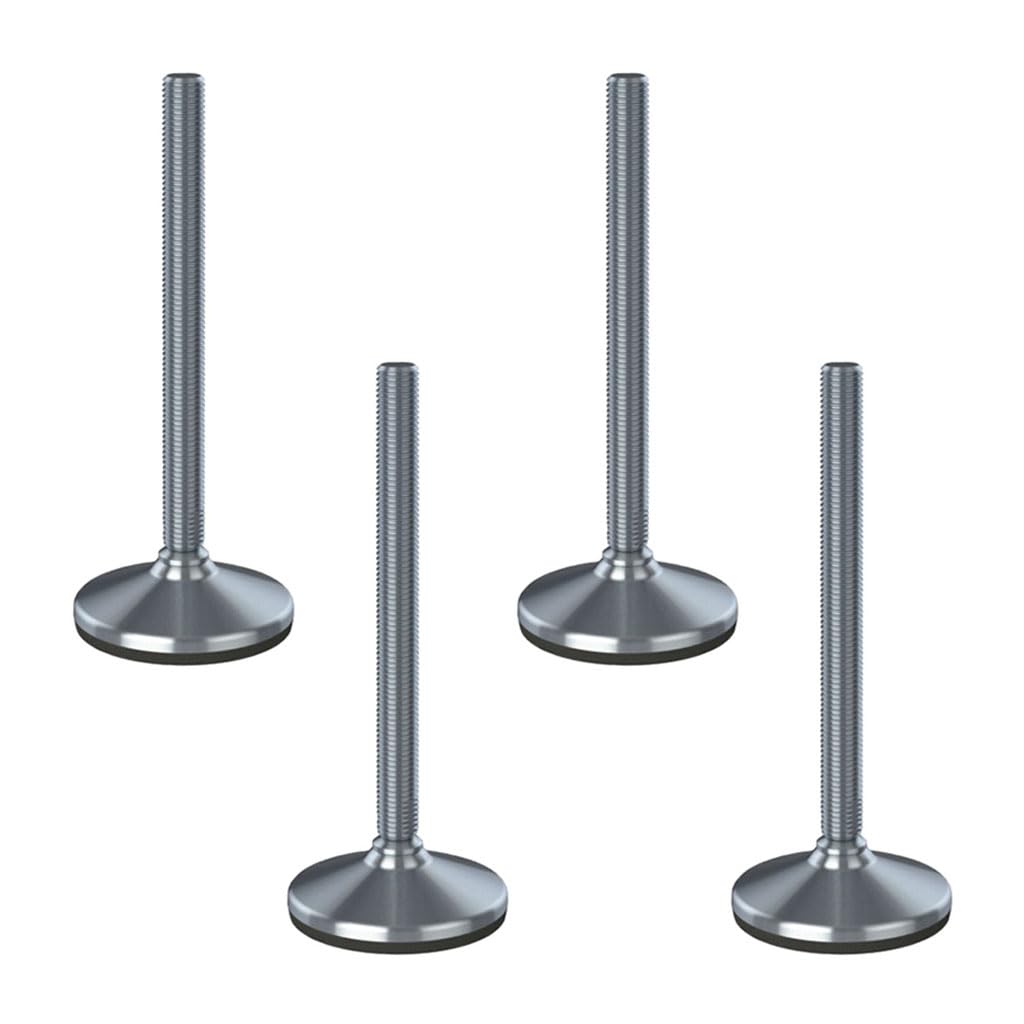 Pie de nivelación inoxidable 20x230x105 mm base y almohadilla antivibración 2200kg-Set de 4