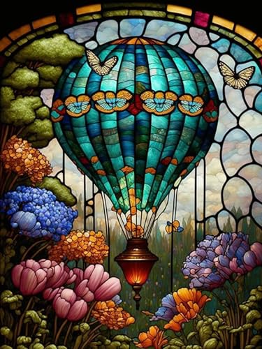 Meothan 5D Diamond Painting Kit: Hot Air Balloons