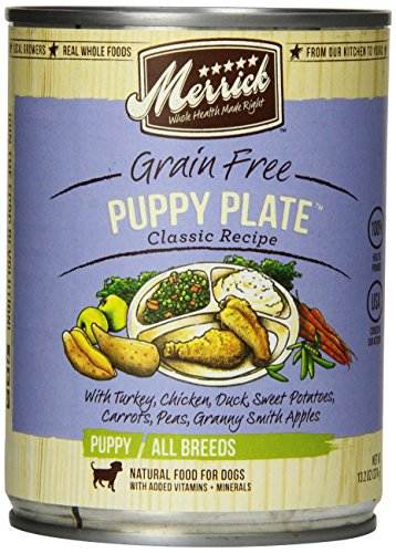 Merrick Pet Care 295530 12-Pack Puppy Plate Can For Dog, ...