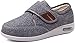 JWCN Chaussures Larges pour Hommes avec Fermeture réglable légères pour œdème diabétique fasciite Plantaire oignons arthrite Pieds enflés,Gris,50,Uptodate