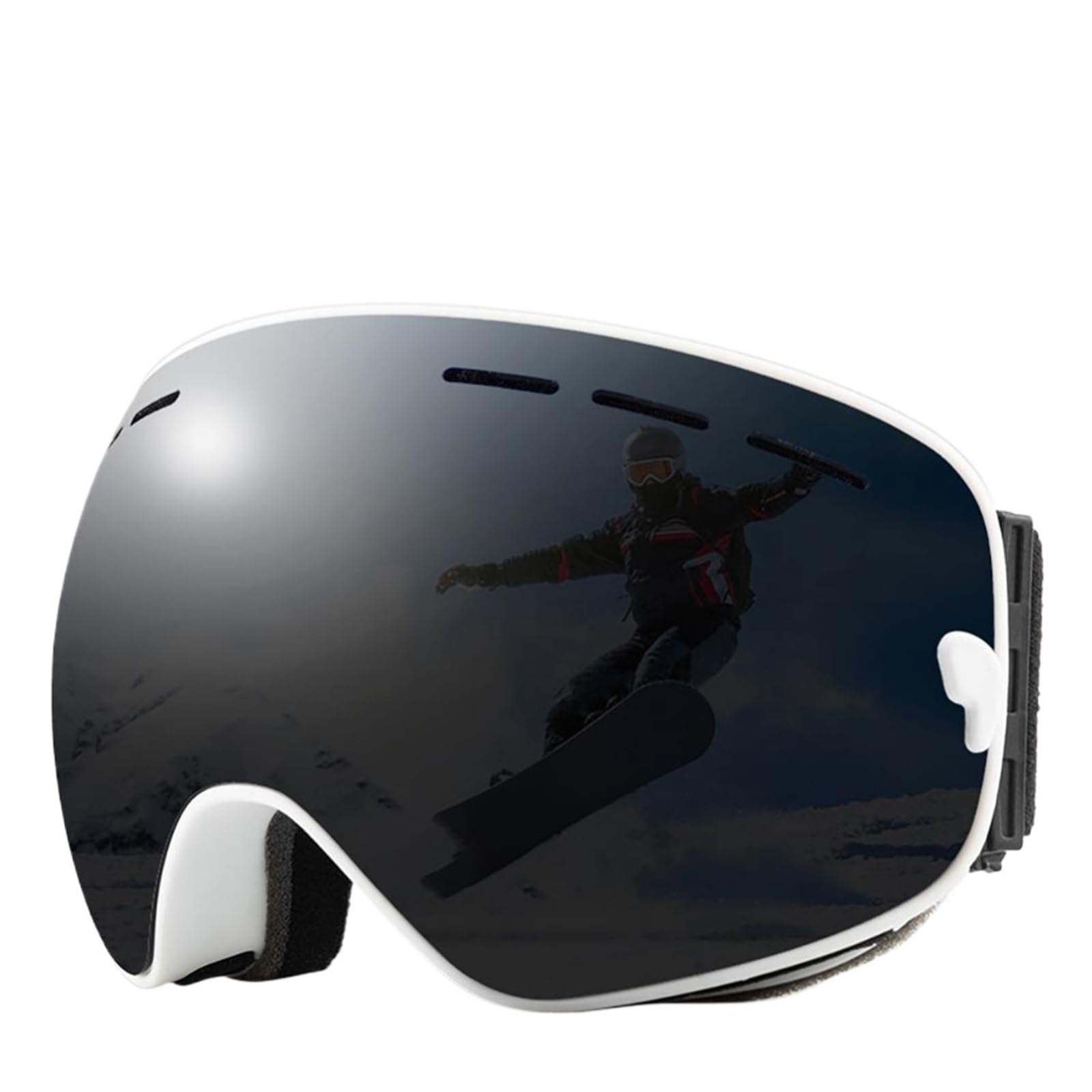 Gafas de esquí 1/2/3 piezas Gafas de montañismo - Gafas de radiación - Gafas de viento Gafas de esquí esféricas grandes - Gafas de esquí antiniebla Gafas para exteriores (Color: 09 3 piezas) (08