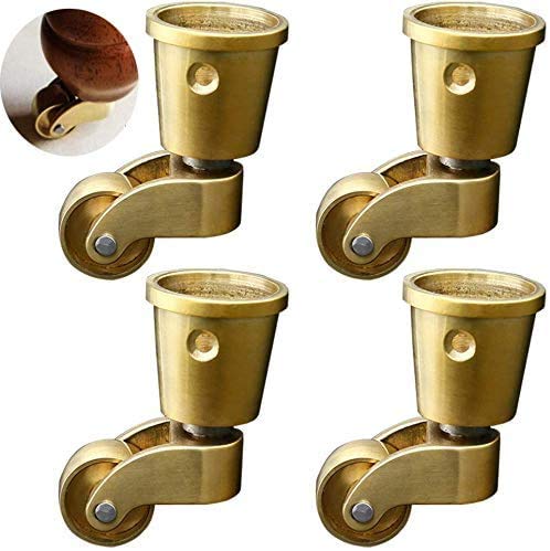 Roulettes pivotantes en cuivre pur MU pour meuble chic