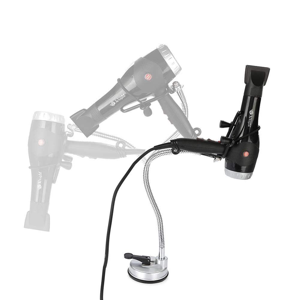 Supporto universale per asciugacapelli girevole 360° parete e tavolo multifunzione per capelli unghie e animali domestici