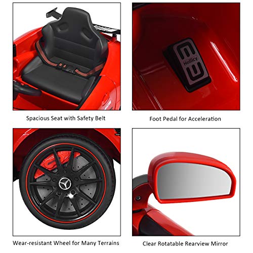 image for Costzon Ride On Car, 12V Licensed Mercedes Benz AMG GT4 Electric Vehic