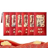 Rote Umschläge Jahr Des Pferdes,6 Stück Goldgeprägter Partybedarf Für Feiertage - Geldumschläge Für Das Jahr Des Pferdes - Für Hochzeiten Geschäftsfeiern Geburtstagsfeiern Festveranstaltungen Familien