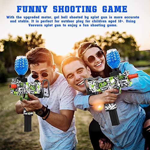 Vasvarn Gel Shooter, Splatter Ball Blaster With Adjustable Stock And 40,000 Gel Balls, Electric Water Gun For Orbeez Gun Shooting Game Age 12+（Green） #TOP6