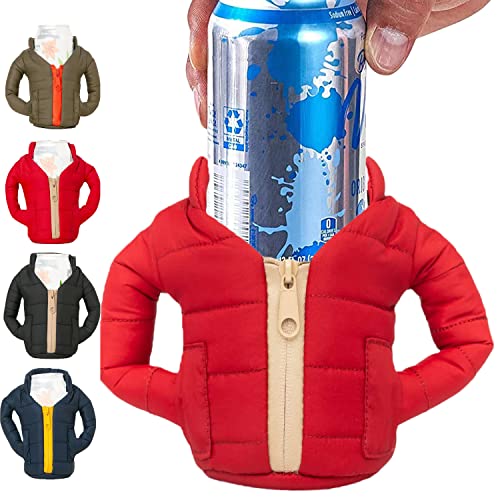 KFGJ Drank kan jas, koude bierjassen, biervesten, drankjas, bierdrinkjas, koude bierjassen, bierblikkoeler, drankkoeler, voor blikjes of flessen van 12 oz of 16 oz