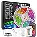 Aogled Striscia LED 10 Metri,Bluetooth Striscia LED RGB con Controllo App e Telecomando,Strisce LED con Sincronizzazione Musicale,Strisce Luminose 5050 LED per Interni,Camera da Letto,Soggiorno,Feste