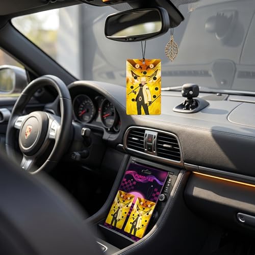 Image of PumpCar 2 pieces ninja double-sided hanging Japanese anime vanilla car air freshener Cool anime hanging air fresheners for rearview mirror Car Interior Accessories Household gifts