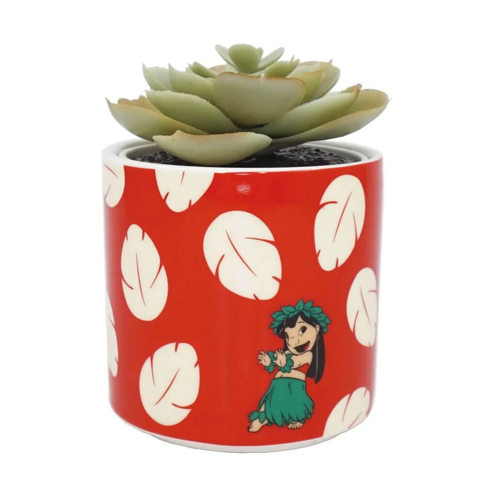 Half Moon Bay Red Disney Lilo & Stitch Faux Plant Pot Colour: