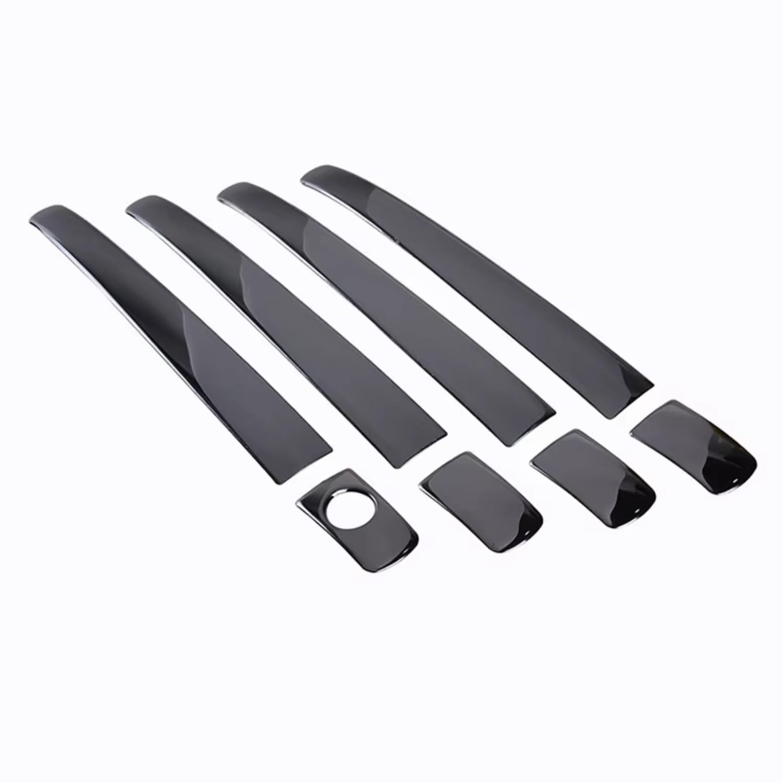 DSPOLIMV Outer Door Handle Cap Compatible with Toyota for Avensis T270 2009 2010 2011 2012 2013 2014 2015 2016 2017 Car Stainless Steel Door Handle Cover Pad(Black)