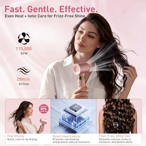 Image of Mythsight StyleVibe Dual Voltage 8-in-1 Air Styler with Diffuser Hair Dryer, Auto Curlers (L /R), Straightener Brush, Travel Adapter & Case for Fast Drying, Frizz-Free Volume & Smooth Blowouts Styles